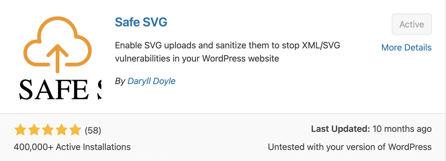 WordPress Plugin Safe SVG